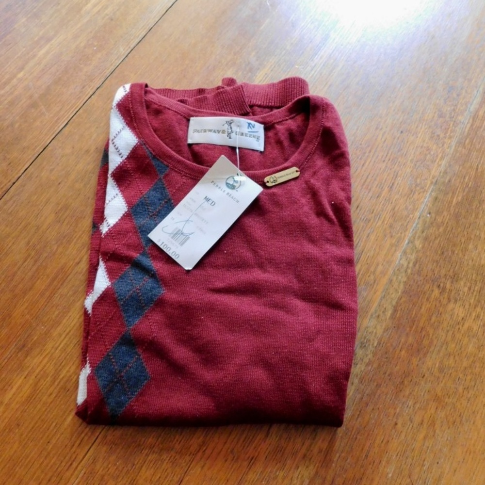 NWT Fairway & Greene Sweater Vest Pebble Beach